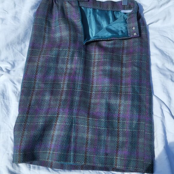 Pencil skirt peacock plaid - size 4 - Picture 7 of 8